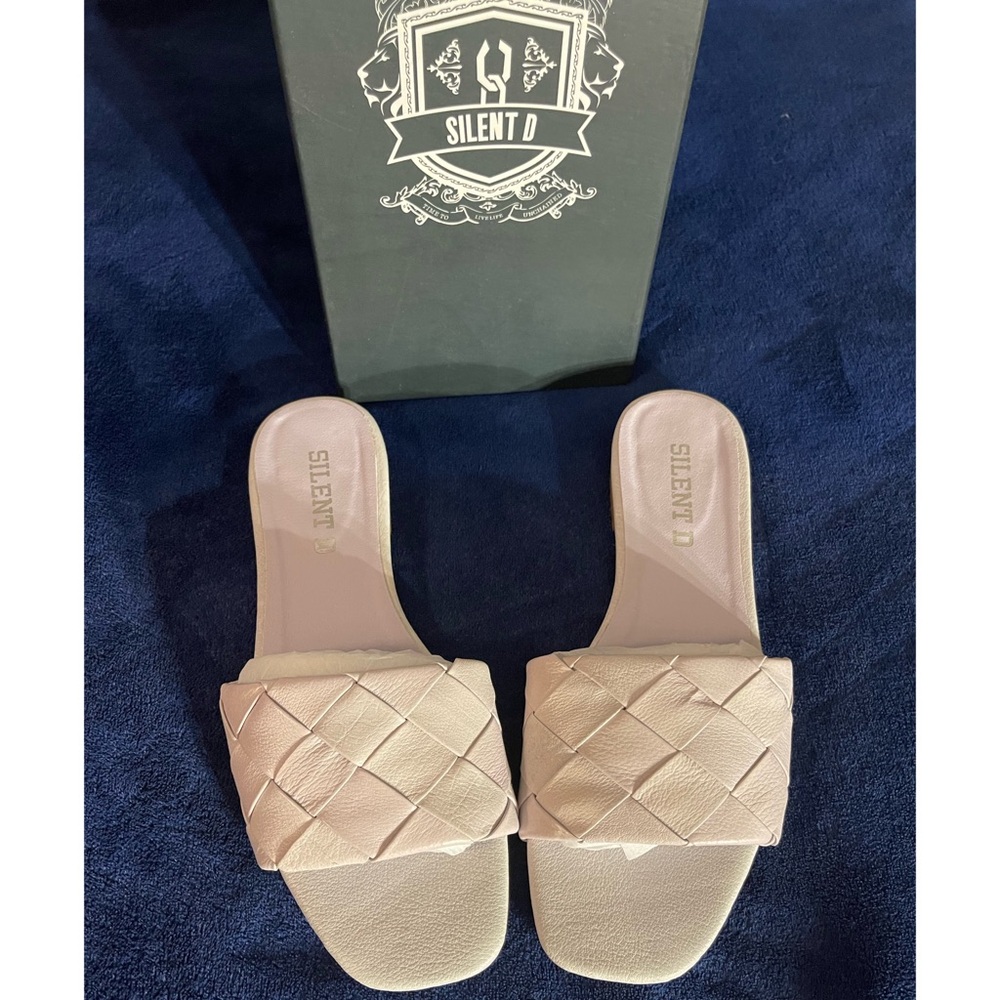 Anthropologie Silent D Ayda Lilac Woven Slide Sandals NWT - Picture 6 of 10